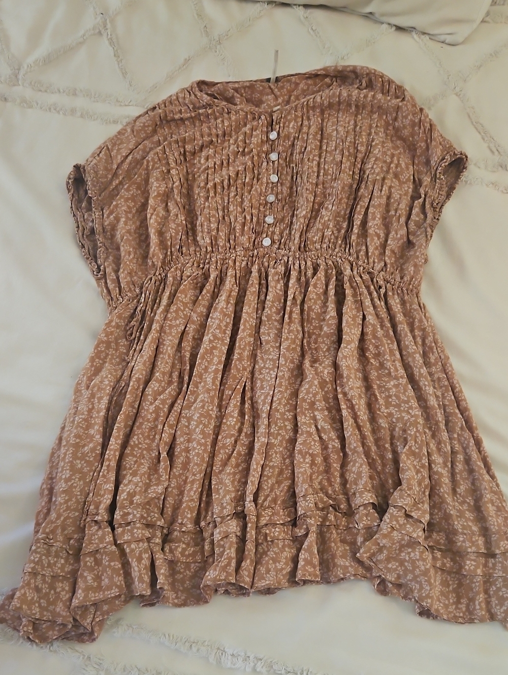 Free People, Tan Floral Mini, Medium